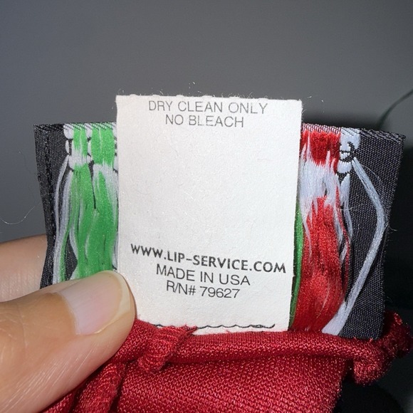 Lip Service Dress Women Large Velvet Lace Goth Renaissance Witch Vampy 90s Bell - Picture 15 of 15